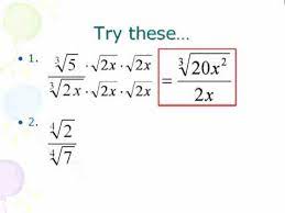 Algebra 2 Simplifying Radical
