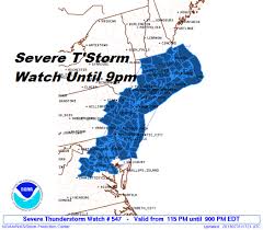 Severe thunderstorm warning issued for 3 counties at 2:20 p.m., the national weather service placed 14 maryland counties and the city of baltimore under a severe thunderstorm watch until. Severe Thunderstorm Watch Maryland To New Hampshire Including New Jersey Nyc Hudson Valley Long Island Weather Updates 24 7 By Meteorologist Joe Cioffi