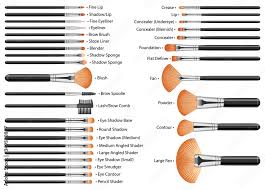 set of cosmetic brushes for makeup 32