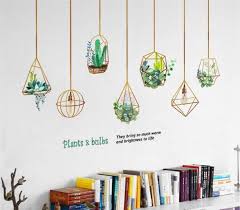 Hanging Potted Plants Bulbs Decals