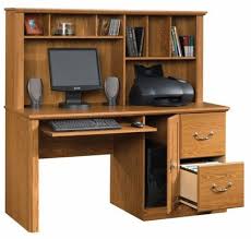 Computer desk with hutch and bookshelf,workstation heavy duty 47x18x68sturdy office desk with storage shelves for home office. Orchard Hills Computer Desk With Hutch Carolina Oak Sauder Furniture 401354 Computer Desk With Hutch