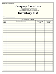 Stock List Template Word Excel Formats Master Inventory For Resume
