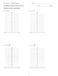 Graphs of absolute value functions. 9 1 Graphing Exponential Functions Worksheet Answers