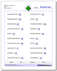 Multiplesskip Counting Sixes Www Dadsworksheets Com