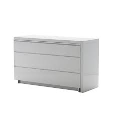 Laura Frosted Glass 3 Drawer Dresser