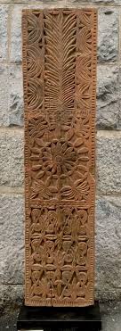 Panel Carved In Cedar Wood Kalash