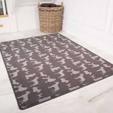 dog print washable rug luna oon