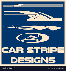 Tribal And Cool Car Stripe Design Set Adhesive