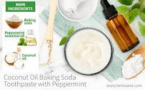 coconut oil baking soda toothpaste with