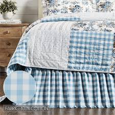 Annie Buffalo Blue Check Bed Skirt Queen