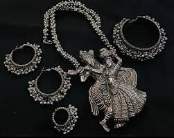 oxidised german silver necklace