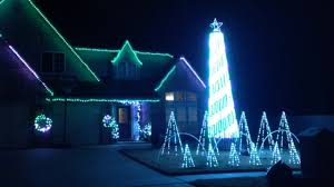 Broken Arrow House With Christmas Lights Set To Music