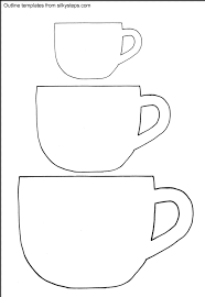 Tea Cup Outline Template