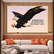 Animal Wall Art Flying Eagle Canvas