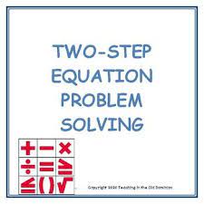two step equation problem solving
