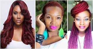 hairstyle trend for black women red