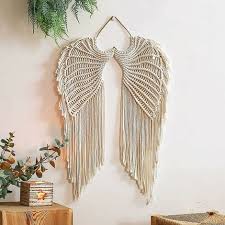 Litzee Large Angel Wings Woven Wall