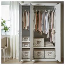 Stands evenly on an uneven floor; Songesand Wardrobe White 120x60x191 Cm Ikea