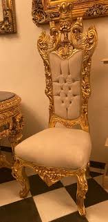 casa padrino baroque throne chair cream