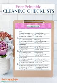 free printable cleaning checklist