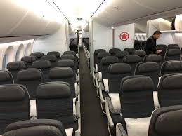 flying on an air canada boeing 787 9 in