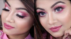 pink and silver party makeup tutorial
