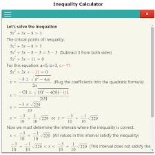 Inequality Calculator With Steps