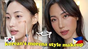 trying morena style makeup filipino
