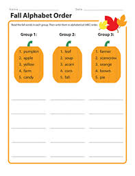 We have over 2000+ pages of free alphabet printables for toddlers, preschoolers, kindergarteners, and first graders. Fall Alphabet Order Worksheet Education Com