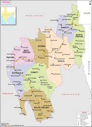 Tripura Map | Map of Tripura - State, Districts Information and Facts
