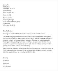 5 Research Technician Cover Letters Free Sample Example