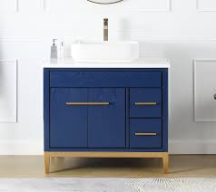 36 inch bathroom vanity blue finish