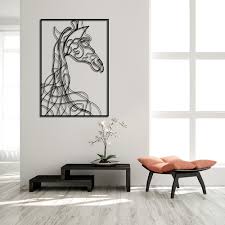 giraffe metal wall art home