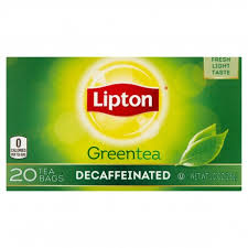 lipton green tea bags decaffeinated 20s