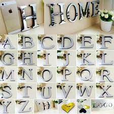 26 Letters Diy 3d Mirror Acrylic Wall