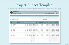project budget template in