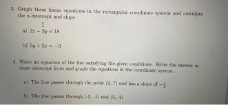linear equations in the rectangular
