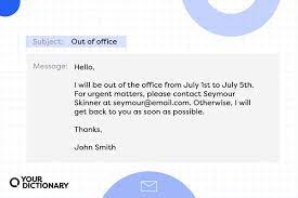 how to write an out of office message