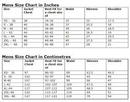 46 Reasonable Mens Coat Measurements Chart