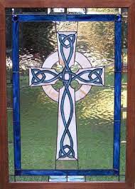 Celtic Stained Glass Stain Glass Cross