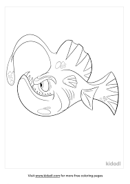 Deep sea angler fish (coloring page). Angler Fish Coloring Pages Free Fish Coloring Pages Kidadl