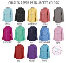 Charles River Monogrammed Rain Jacket