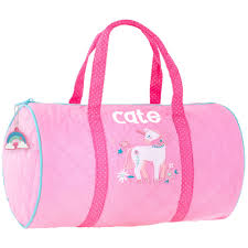 pink unicorn quilted duffel bag