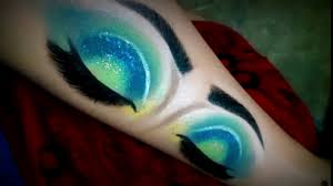 eye makeup on hand ii hand art ii blue