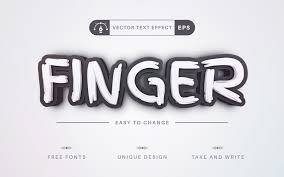 Finger Paint Editable Text Effect