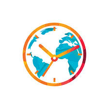 Time World Vector Logo Design Template