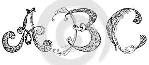 See more ideas about písmo, abeceda, kaligrafie. Obrazok 45379747 Vektor Set S Doodle Rucne Pisanych Pismen Abc Autor Mashatu