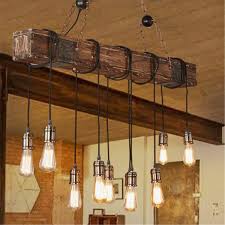 Vintage Wood Industrial Pendant Lamp Hanging Ceiling Light Rustic Chandelier Sale Banggood Com