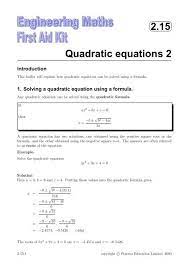 2 15 quadratic equations 2