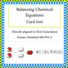 Balancing Chemical Equations Card Sort